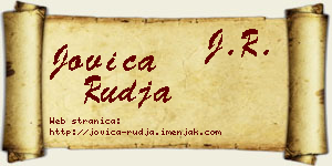 Jovica Rudja vizit kartica